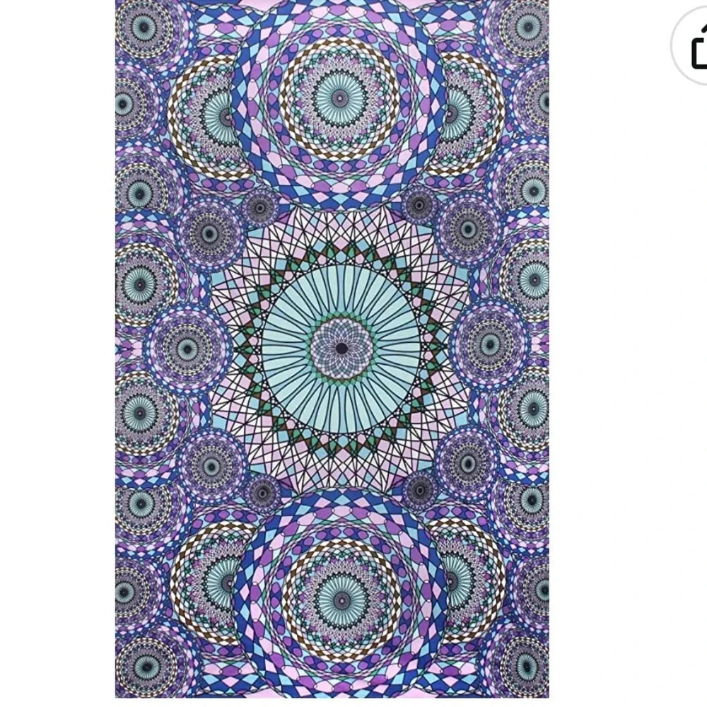 Sunshine Joy 3D Geometric Rings Tapestry